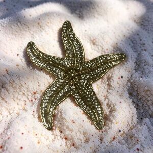Vintage Gold & Silver Mixed Metal Starfish Brooch & Pendant